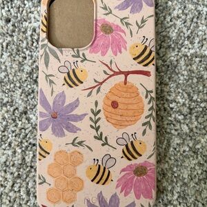Bee and Floral Pattern Phone Case